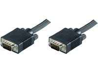 MicroConnect - VGA-kabel - HD-15 (VGA) (hann) til HD-15 (VGA) (hann) - 5 m - formstøpt, tommelskruer - svart