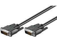 MicroConnect - DVI-kaapeli - dual link - DVI-D (uros) - DVI-D (uros) - 3 m - muotoiltu, sormiruuvit - musta