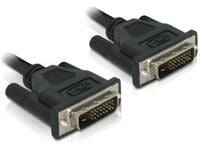 Delock - DVI-kabel - dobbeltlenke - DVI-D (hann) til DVI-D (hann) - 50 cm