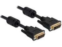 Delock - DVI-kabel - DVI-I (hann) til DVI-I (hann) - 5 m - svart