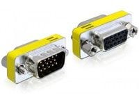 DeLOCK 65250, VGA (D-Sub), VGA (D-Sub), Musta, Hopea, Keltainen