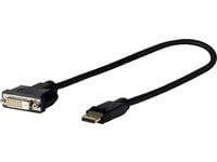VivoLink Pro - Skjermkabel - DisplayPort (hann) til DVI-D (hann) - låst, tommelskruer, 4K-støtte