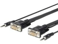 VivoLink Pro - VGA / lyd-kabel - HD-15 (VGA), minijakk (hann) til HD-15 (VGA), minijakk (hann) - 4.6 m - tommelskruer