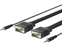 VivoLink Pro - VGA / lyd-kabel - HD-15 (VGA), minijakk (hann) til HD-15 (VGA), minijakk (hann) - 15 m - tommelskruer