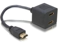 Delock - HDMI-adapter - HDMI hann til HDMI hunn - 20 cm