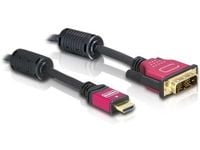 Delock - Adapterkabel - enkeltlenke - HDMI hann til DVI-D hann