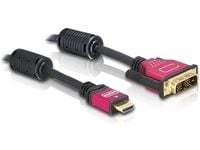 Delock - Sovitinkaapeli - single link - HDMI uros - DVI-D uros - 5 m
