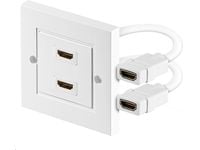 MicroConnect - Strömuttag - HDMI - vit