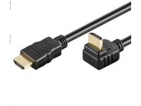 MicroConnect High Speed HDMI with Ethernet - HDMI-kabel med Ethernet - HDMI hann til HDMI hann - 1 m - 270°-kontakt