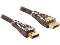 DeLOCK 82771, 2 m, DisplayPort, DisplayPort, Musta, Ruskea, Kulta, Uros/uros