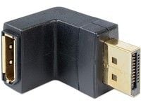 Delock Adapter Displayport male > Displayport female angled down - DisplayPort-adapter - DisplayPort (hann) til DisplayPort (hunn) - 90°-kontakt - ...