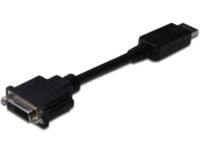 MicroConnect - DisplayPort-sovitin - dobbeltlink - DisplayPort (han) til DVI-I (hun) - 15 cm - 15 cm