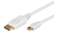 MicroConnect - DisplayPort-kabel - Mini DisplayPort (hann) til DisplayPort (hann) - 2 m - hvit