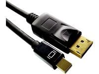 MicroConnect - DisplayPort-kabel - Mini DisplayPort (hann) til DisplayPort (hann) - 2 m - 4K-støtte - svart