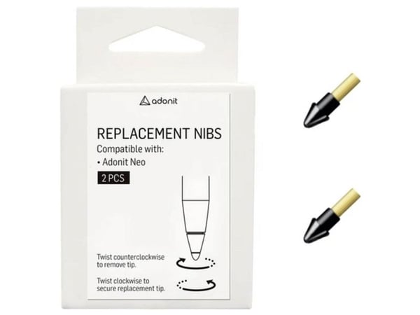 Adonit ADNRT, Spets, Svart, Adonit Neo, 2 styck