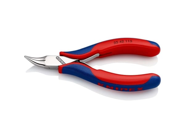 Knipex 35 42 115 SB Elektroniikka- ja hienomekaniikka Litteäkärkiset pihdit 45° taivutettu 115 mm