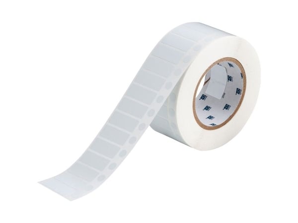 Brady THT-190-492-3, Hvit, Selvklebende skriveretikett, Utstanset etikett, Polyester, Trermisk overføring, Akryl