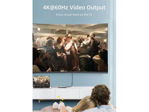 Cabletime HUBP5, USB Type-C, HDMI, USB 3.0, USB Type-C, 5000 Mbit/s, 3860 x 2160, 2160p, 3860 x 2160 piksler