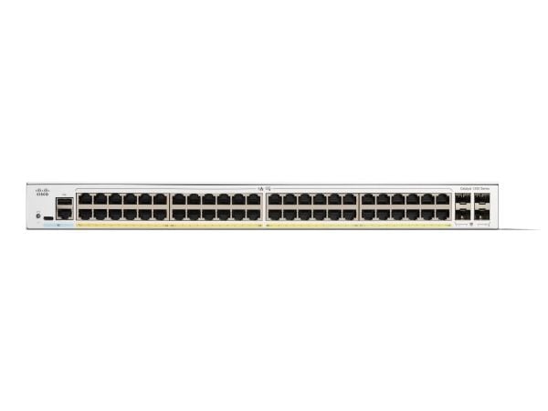 Cisco Catalyst C1200-48P-4G-RF, Håndtert, L2/L3, Gigabit Ethernet (10/100/1000), Strøm over Ethernet (PoE), Rack-montering