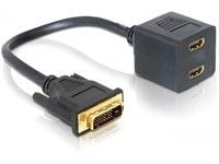 Delock - Skjermkabel - HDMI (hunn) til DVI-D (hann) - 20 cm