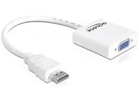 Delock - Video adapter - HDMI hann til HD-15 (VGA) hunn - hvit