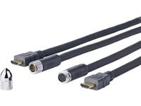 VivoLink Pro Cross Wall - HDMI-kabel med Ethernet - HDMI hann til HDMI hann - 10 m