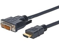 VivoLink Pro - Adapterkabel - DVI-D hann til HDMI hann - 2 m - skjermet - svart - formstøpt, tommelskruer