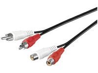 MicroConnect - Lydkabel - RCA hann til RCA hunn - 1.5 m