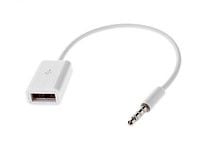 Kaapeli USB MicroMobile USB-A - minijakki 3,5 mm Biały (AUDUSBF)
