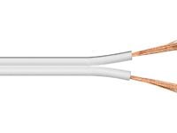 MicroConnect - Høyttalerkabel - 1.5 mm² - uisolert tråd til uisolert tråd - 10 m - hvit