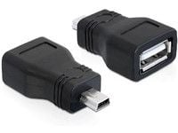 DeLOCK 65277, mini USB, USB 2.0-A, Musta
