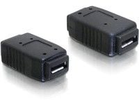 Delock - USB-hann-hunnveksler - Micro-USB Type AB (hunn) til Micro-USB Type AB (hunn)