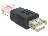 Delock - USB-adapter - RJ-45 (hann) til USB (hunn) - svart