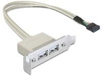 Delock Slot bracket - USB-kabel - USB (hunn) til 9-pins USB-header (hunn) - USB 2.0 - 50 cm