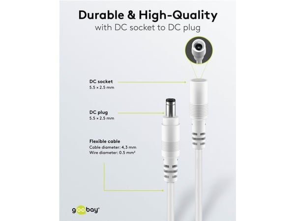 Goobay 76681, 10 m, DC, DC, DC, 5 - 24 V