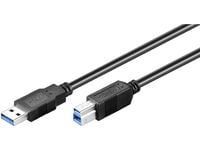 MicroConnect - USB-kabel - USB Type B (hann) til USB-type A (hann) - USB 3.0 - 5 m - svart