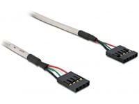 Delock - USB-kabel - 4-pins USB 2.0-header (hunn) til 5-pins USB 2.0-hode (hunn) - 50 cm