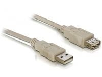 DeLOCK Cable USB 2.0 extension A/A 3m, 3 m, USB A, USB A, Uros/naaras, Harmaa