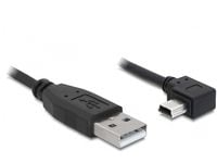 Delock - USB-kabel - USB (hann) til mini-USB type B (hann) - 2 m - rettvinklet kontakt