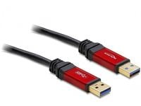 Delock Premium - USB-kabel - USB-type A (hann) til USB-type A (hann) - USB 3.0 - 1 m - svart