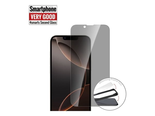 4smarts Second Glass Privacy, Apple, iPhone 17 Pro, Läpinäkyvä, 1 kpl