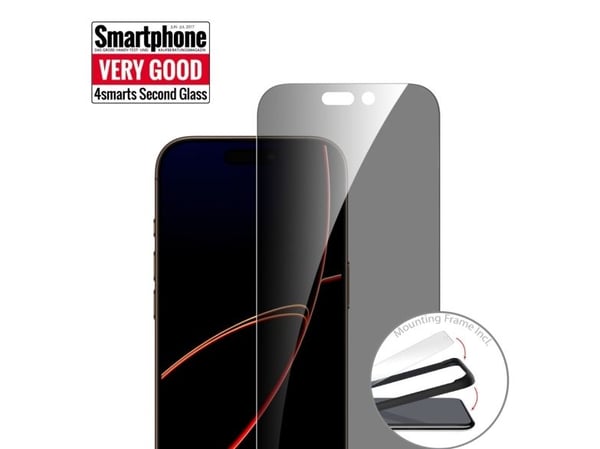 4smarts Second Glass Privacy, Apple, iPhone 17 Pro, Läpinäkyvä, 1 kpl