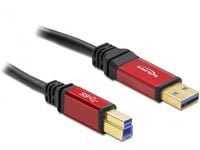 Delock Premium - USB-kabel - USB-type A (hann) til USB Type B (hann) - USB 3.0 - 2 m - svart
