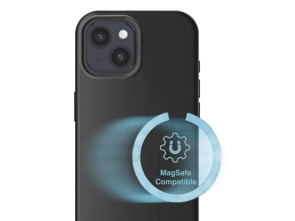 4smarts Cupertino - Baksidedeksel for mobiltelefon - MagSafe-samsvar - silikon - svart - for Apple iPhone 17 Pro Max