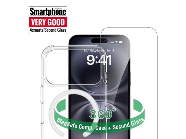 4smarts 360° Premium, Border, Apple, iPhone 17 Pro, 16 cm (6.3"), Gjennomsiktig