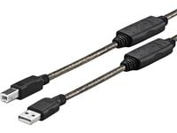 VivoLink - USB-kabel - USB (hann) til USB-type B (hann) - USB 2.0 - 15 m - aktiv