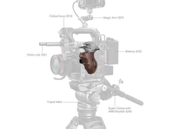 SmallRig 4817, Håndgrep for digitalkamera, Universal, Aluminium, Tre, Aluminium, Tre, 130,5 mm, 85,5 mm