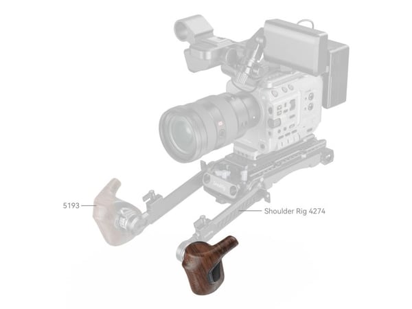 SmallRig 5162, Håndgrep for digitalkamera, Universal, Aluminium, Tre, Aluminium, Tre, 84,5 mm, 86,8 mm