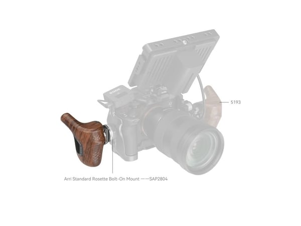 SmallRig 5162, Håndgrep for digitalkamera, Universal, Aluminium, Tre, Aluminium, Tre, 84,5 mm, 86,8 mm