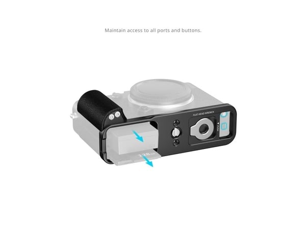 SmallRig 5448, Frigjøringsplate, Sort, Aluminium, Silikon, FUJIFILM X-E5, 127,1 mm, 61,2 mm